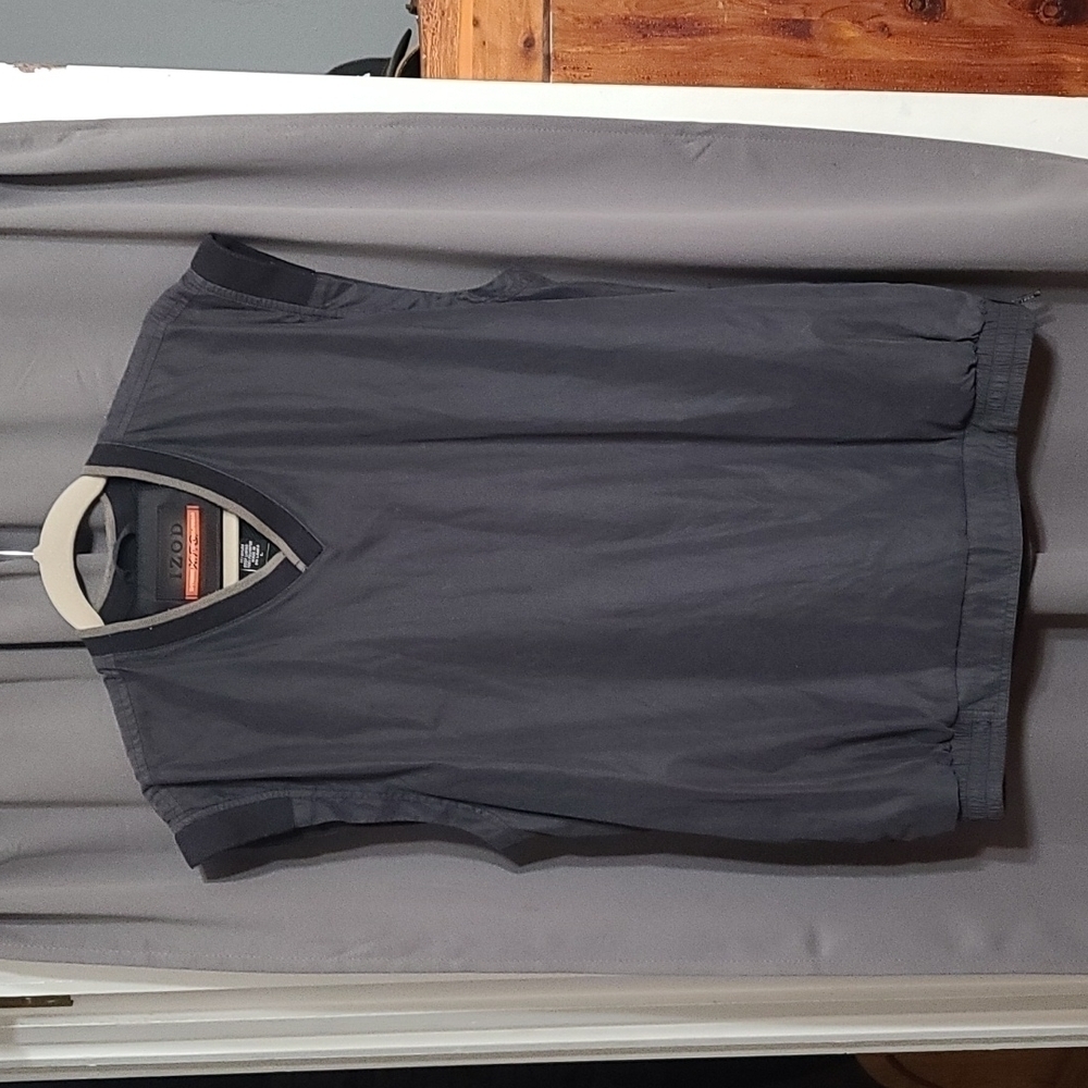 Izod X-Treme Function Golfwear Men's V-neck Vest Mesh Lined Black Sz L EUC
